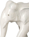 Emissary Elephant Moon White Ceramic Sculpture