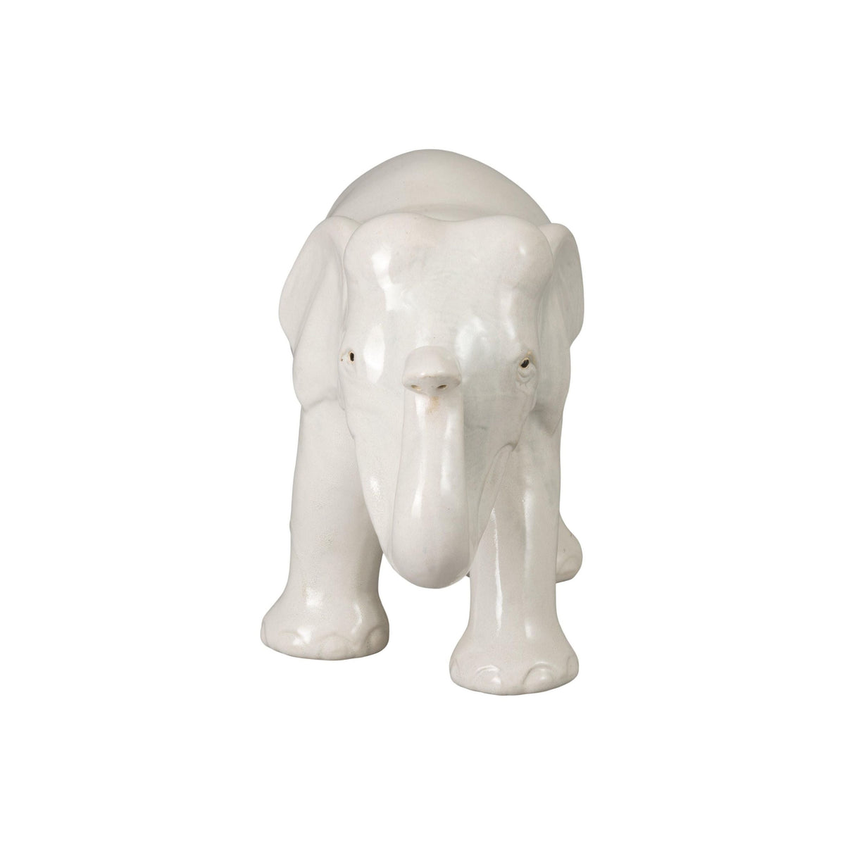 Emissary Elephant Moon White Ceramic Sculpture