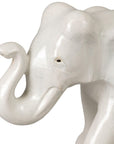 Emissary Elephant Moon White Ceramic Sculpture