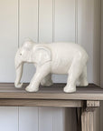 Emissary Elephant Moon White Ceramic Sculpture