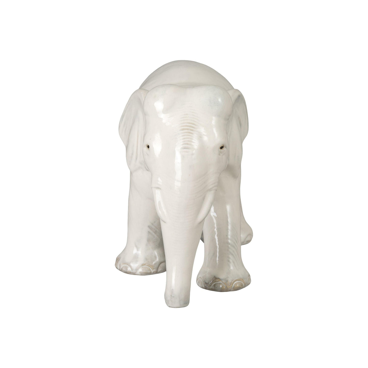Emissary Elephant Moon White Ceramic Sculpture