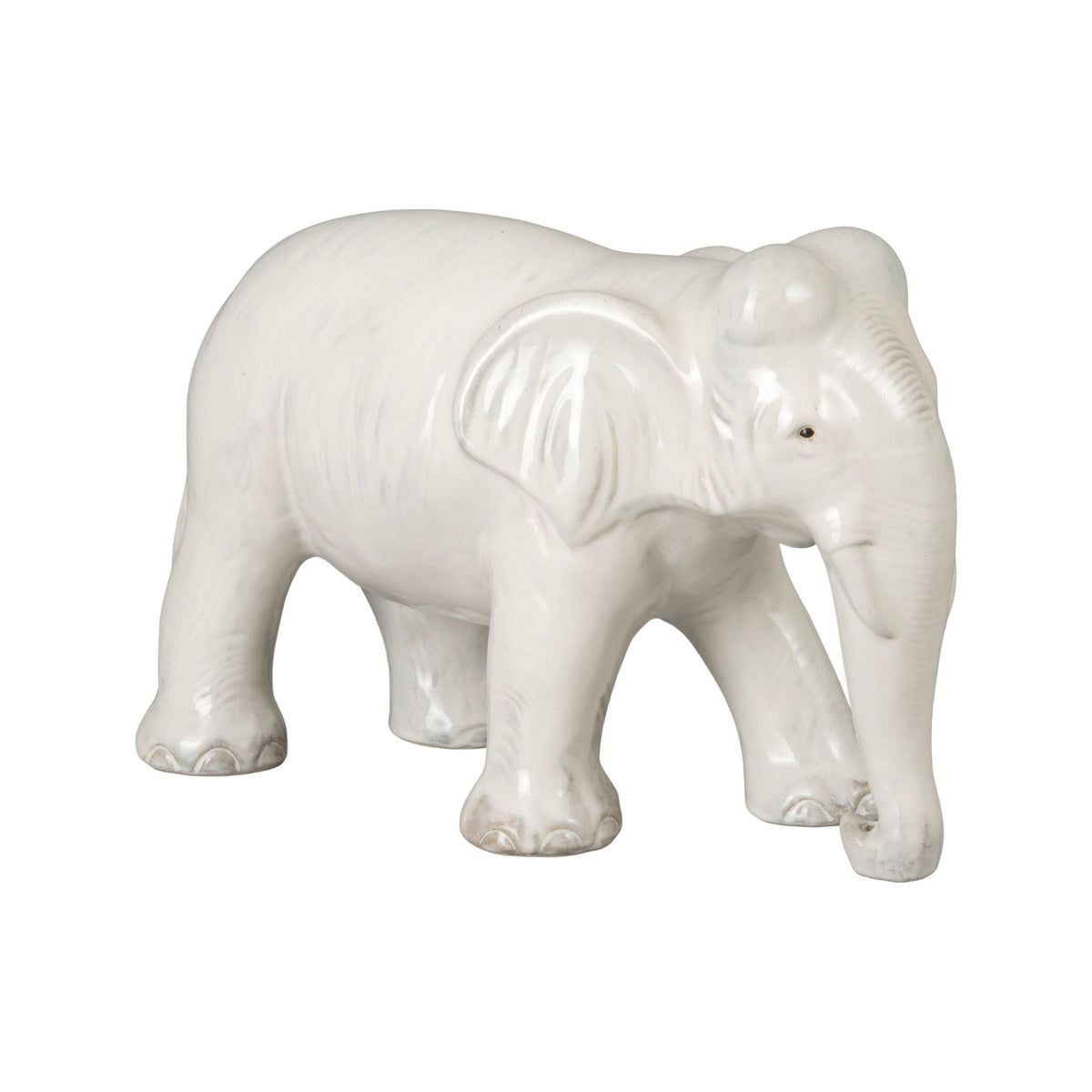 Emissary Elephant Moon White Ceramic Sculpture