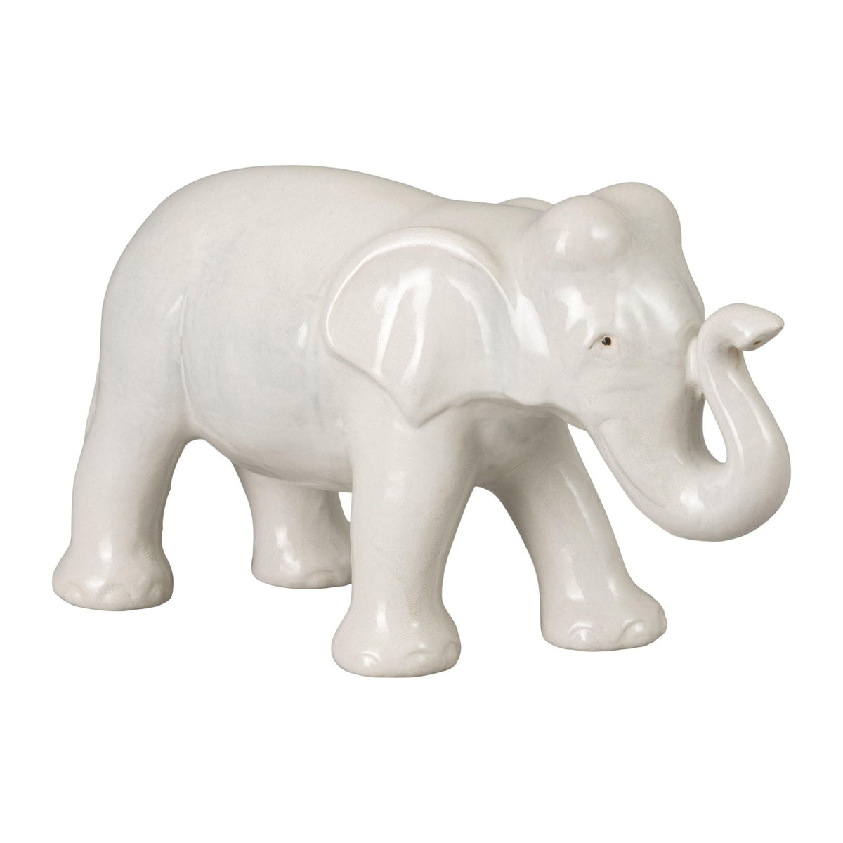 Emissary Elephant Moon White Ceramic Sculpture