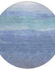 LOOMLAN Rugs Elien Blue Washable Indoor-Outdoor Rug
