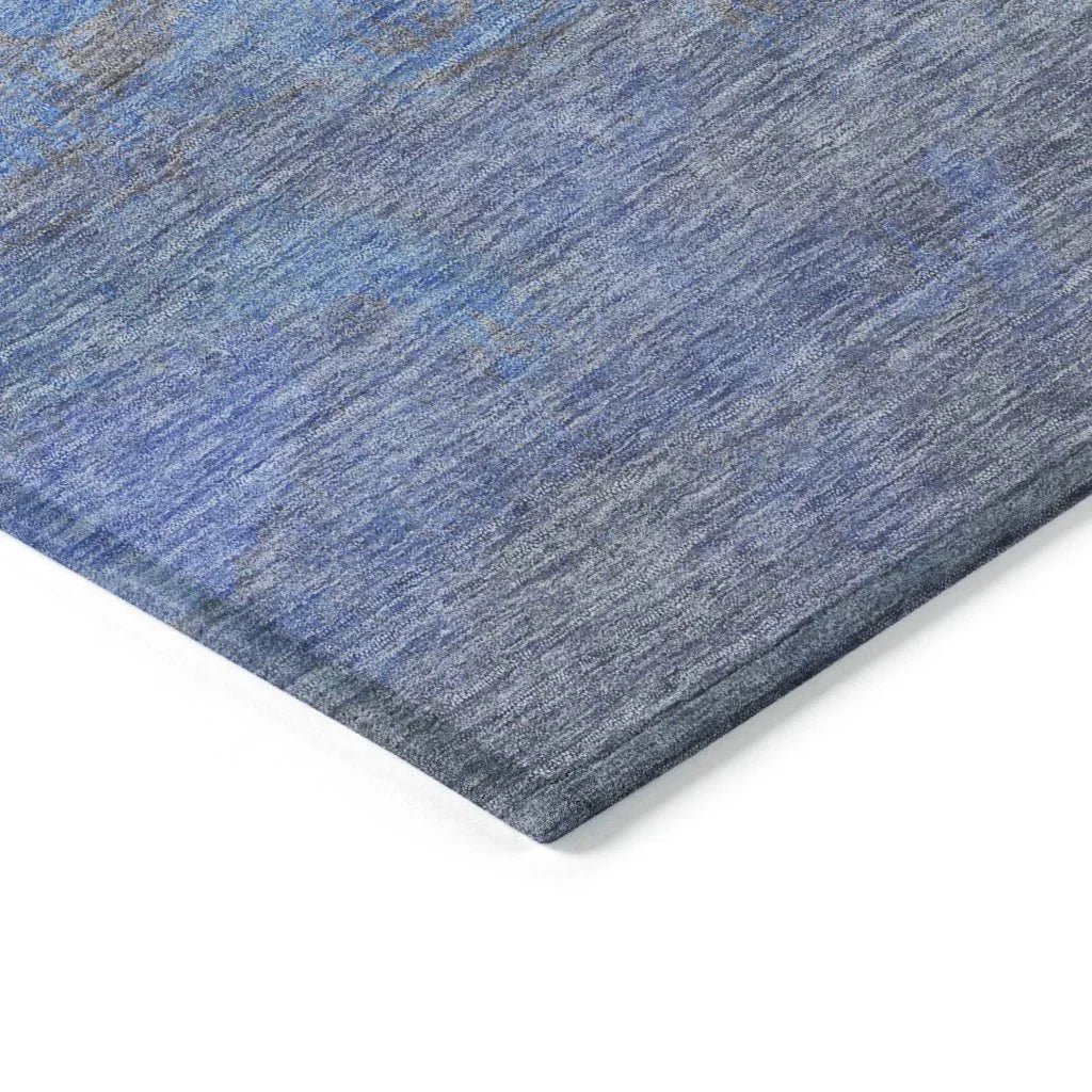 LOOMLAN Rugs Elien Blue Washable Indoor-Outdoor Rug