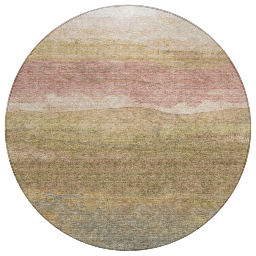LOOMLAN Rugs Elien Brown Washable Indoor-Outdoor Rug