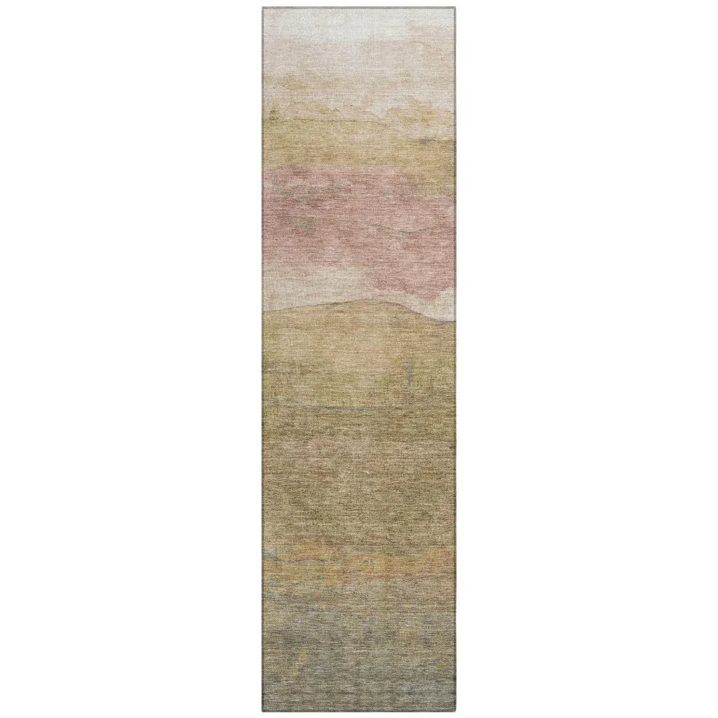 LOOMLAN Rugs Elien Brown Washable Indoor-Outdoor Rug