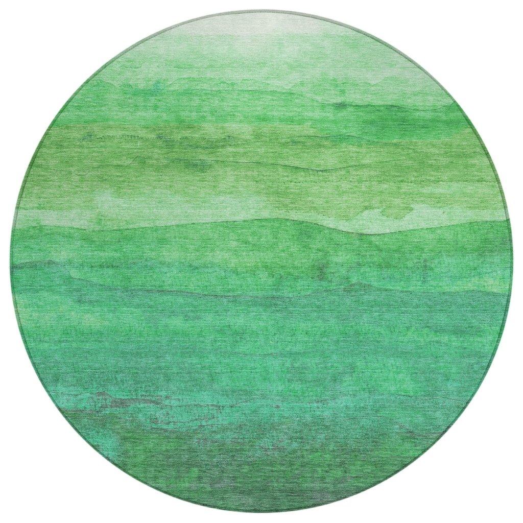 LOOMLAN Rugs Elien Green Washable Indoor-Outdoor Rug
