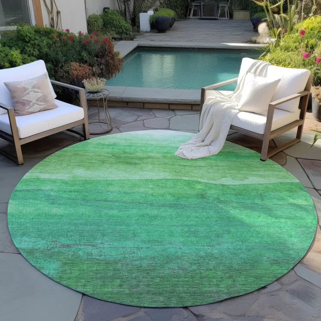 LOOMLAN Rugs Elien Green Washable Indoor-Outdoor Rug