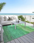 LOOMLAN Rugs Elien Green Washable Indoor-Outdoor Rug