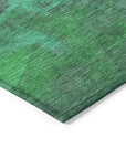LOOMLAN Rugs Elien Green Washable Indoor-Outdoor Rug
