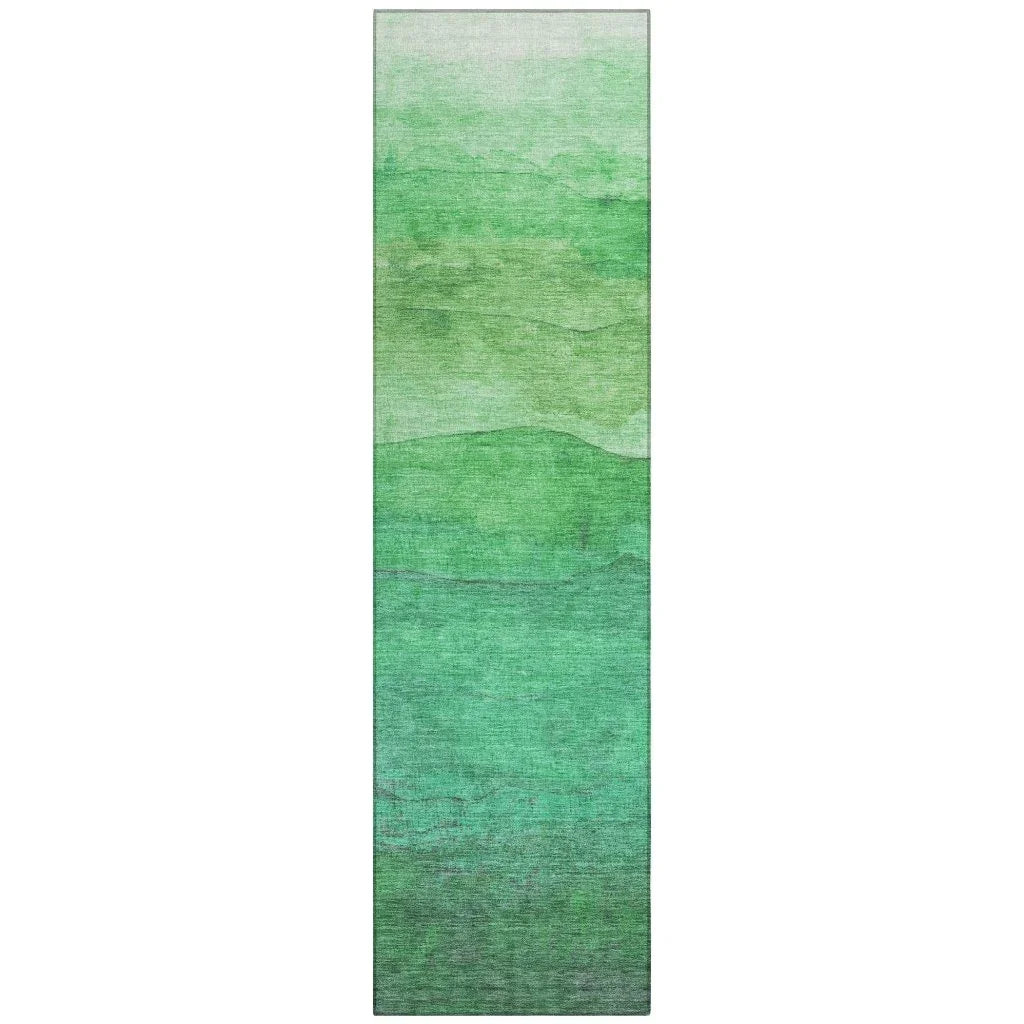 LOOMLAN Rugs Elien Green Washable Indoor-Outdoor Rug