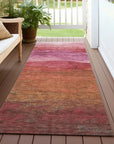LOOMLAN Rugs Elien Pink Washable Indoor-Outdoor Rug