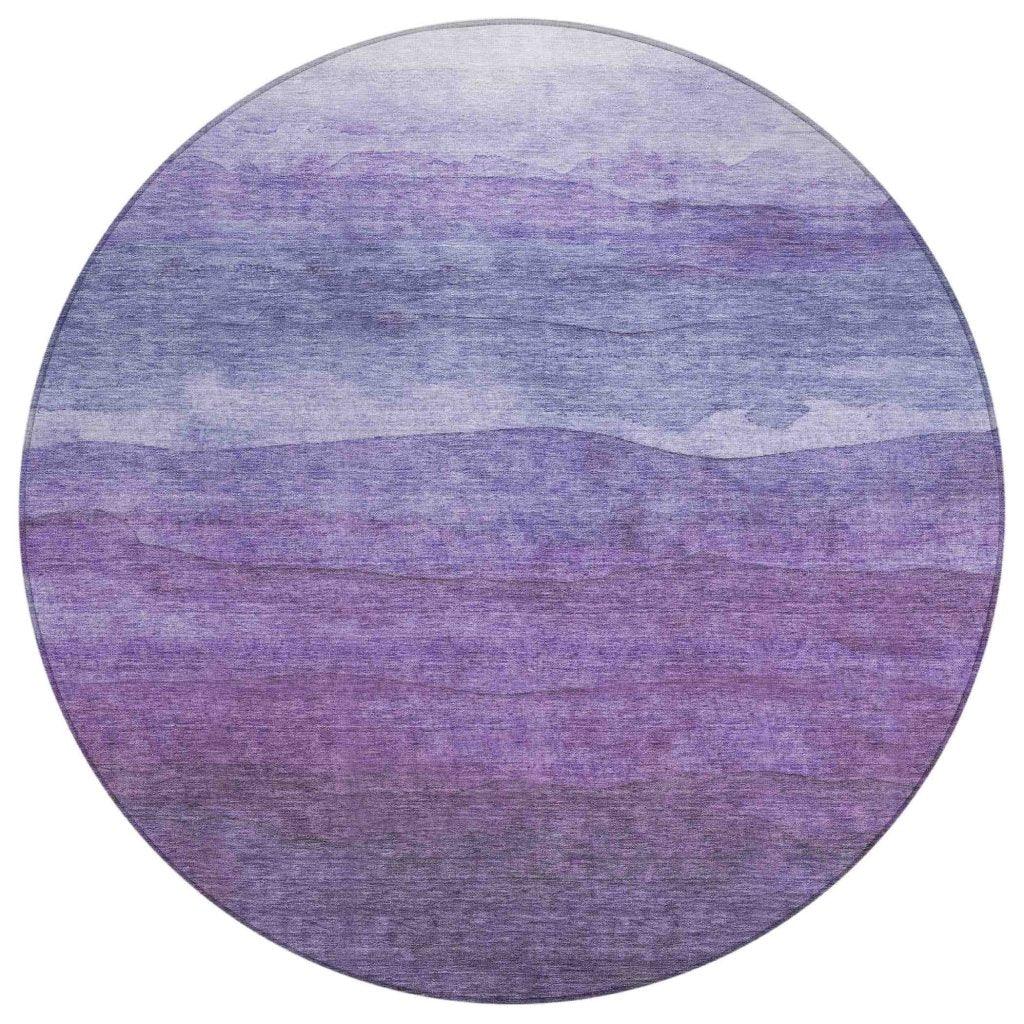 LOOMLAN Rugs Elien Purple Washable Indoor-Outdoor Rug