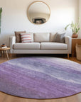 LOOMLAN Rugs Elien Purple Washable Indoor-Outdoor Rug