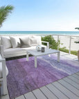 LOOMLAN Rugs Elien Purple Washable Indoor-Outdoor Rug