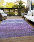 LOOMLAN Rugs Elien Purple Washable Indoor-Outdoor Rug