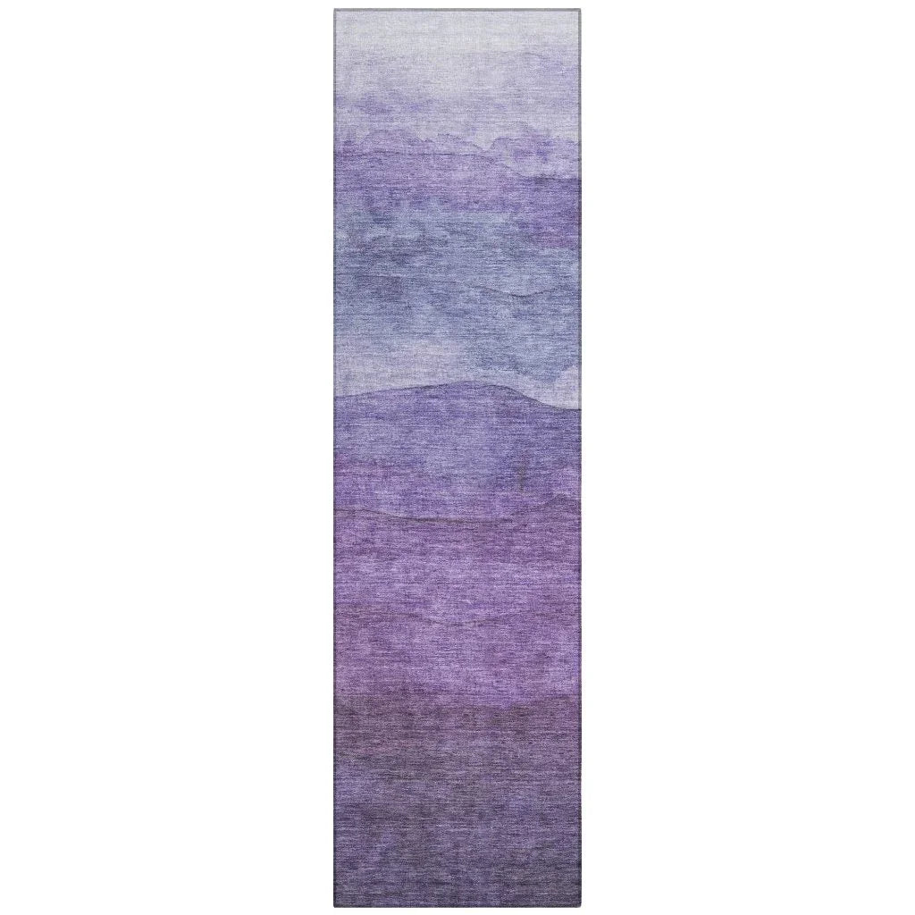 LOOMLAN Rugs Elien Purple Washable Indoor-Outdoor Rug