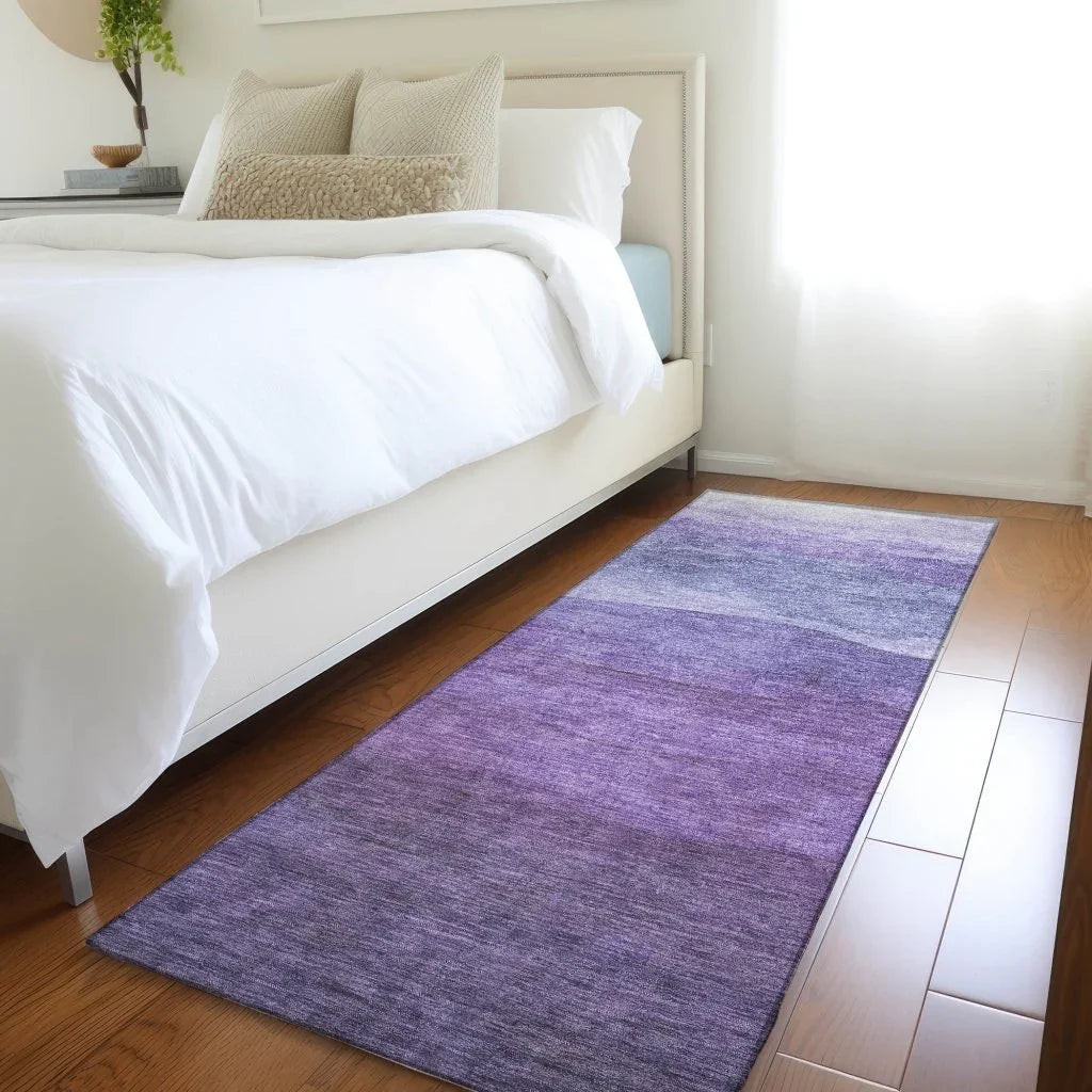 LOOMLAN Rugs Elien Purple Washable Indoor-Outdoor Rug