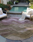 LOOMLAN Rugs Elion Brown Washable Indoor-Outdoor Rug