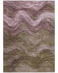 LOOMLAN Rugs Elion Brown Washable Indoor-Outdoor Rug