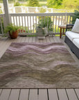 LOOMLAN Rugs Elion Brown Washable Indoor-Outdoor Rug