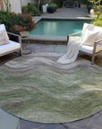 LOOMLAN Rugs Elion Green Washable Indoor-Outdoor Rug