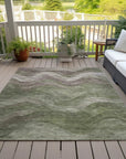 LOOMLAN Rugs Elion Green Washable Indoor-Outdoor Rug