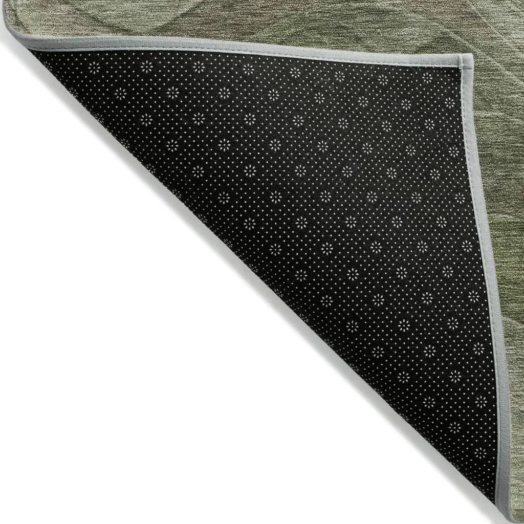 LOOMLAN Rugs Elion Green Washable Indoor-Outdoor Rug