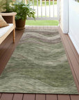 LOOMLAN Rugs Elion Green Washable Indoor-Outdoor Rug