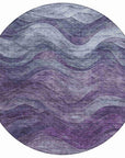 LOOMLAN Rugs Elion Purple Washable Indoor-Outdoor Rug