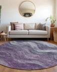 LOOMLAN Rugs Elion Purple Washable Indoor-Outdoor Rug