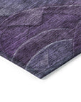 LOOMLAN Rugs Elion Purple Washable Indoor-Outdoor Rug