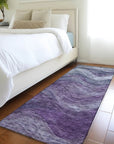LOOMLAN Rugs Elion Purple Washable Indoor-Outdoor Rug