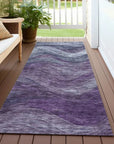 LOOMLAN Rugs Elion Purple Washable Indoor-Outdoor Rug