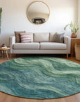 LOOMLAN Rugs Elion Teal Washable Indoor-Outdoor Rug