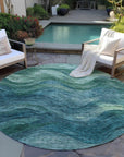 LOOMLAN Rugs Elion Teal Washable Indoor-Outdoor Rug