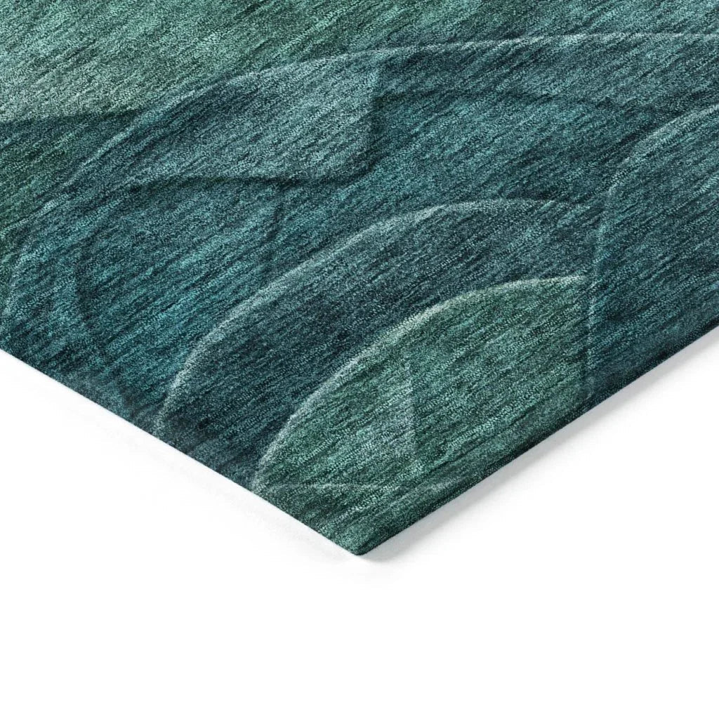 LOOMLAN Rugs Elion Teal Washable Indoor-Outdoor Rug