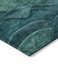 LOOMLAN Rugs Elion Teal Washable Indoor-Outdoor Rug
