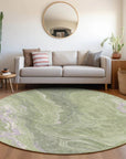 LOOMLAN Rugs Elius Green Washable Indoor-Outdoor Rug