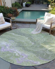 LOOMLAN Rugs Elius Green Washable Indoor-Outdoor Rug