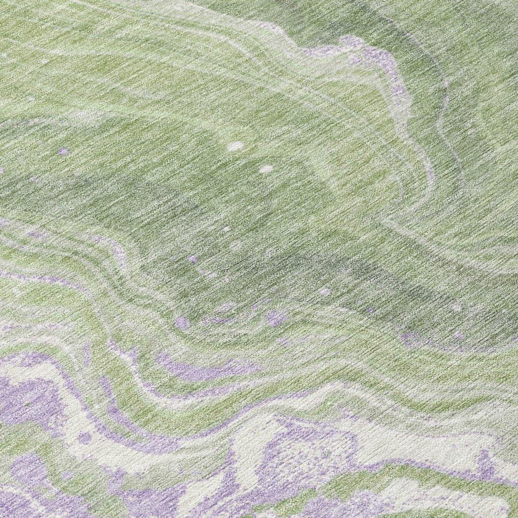 LOOMLAN Rugs Elius Green Washable Indoor-Outdoor Rug