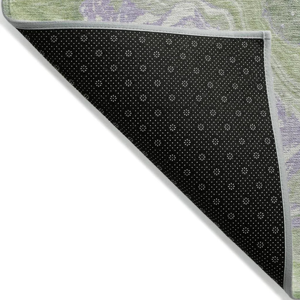 LOOMLAN Rugs Elius Green Washable Indoor-Outdoor Rug