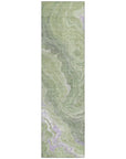 LOOMLAN Rugs Elius Green Washable Indoor-Outdoor Rug