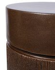 Ellipse Accent Table - Pyrite Brown Outdoor End Table-Outdoor Side Tables-Seasonal Living-LOOMLAN