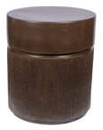 Ellipse Accent Table - Pyrite Brown Outdoor End Table-Outdoor Side Tables-Seasonal Living-LOOMLAN