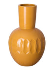 Emissary Ellipse Orange Ceramic Neck Vase