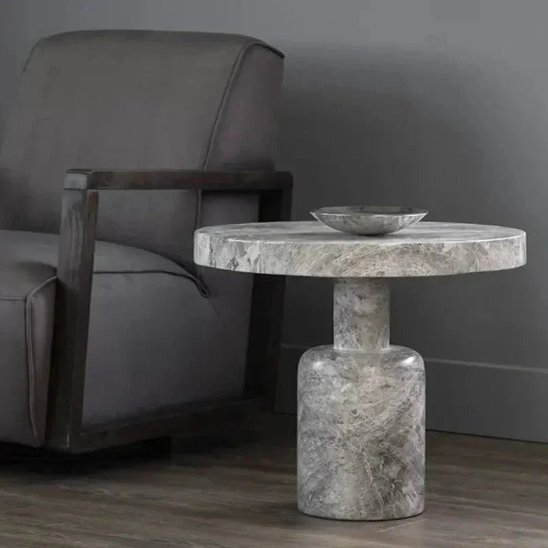 SUNPAN Elmira Concrete Outdoor Round Side Table
