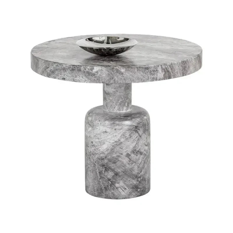 SUNPAN Elmira Concrete Outdoor Round Side Table