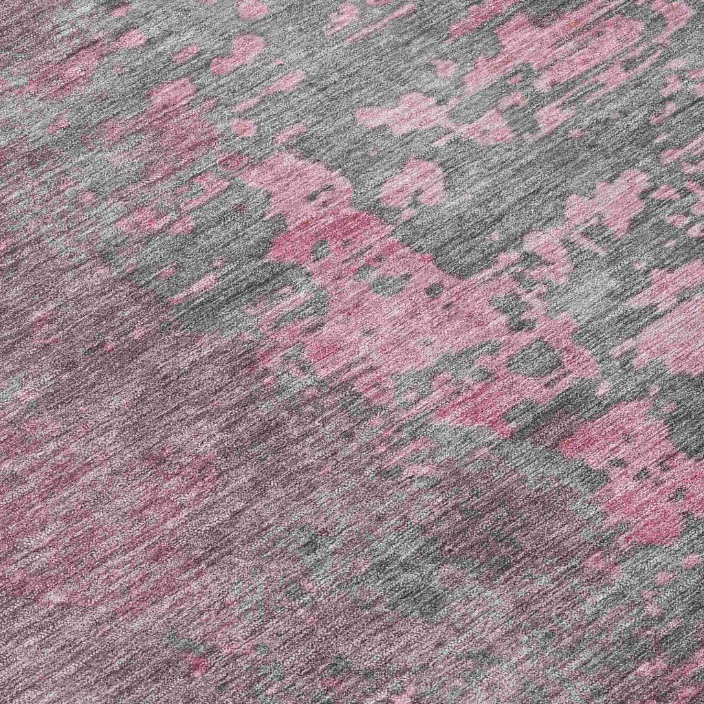 LOOMLAN Rugs Elon Pink Washable Indoor-Outdoor Rug